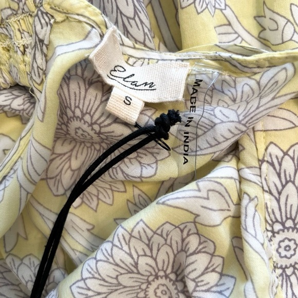 NWT, Elan Sadie Limon Bloom Floral Print Maxi Beachy Dress Butter Yellow, Small - Picture 8 of 9